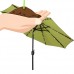 Deluxe Solar Powered LED Lighted Patio Umbrella - 8' - by Trademark Innovations (Light Green)   555284526